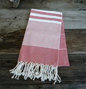 Red Turkish beach towel